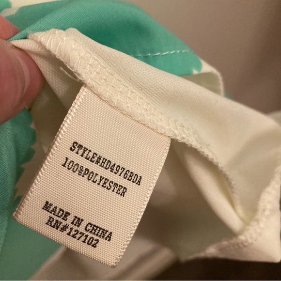 Hello Miss Teal White Chevron Summer Resortwear Coastal Nautical Y2K Beach Dress - Picture 7 of 12